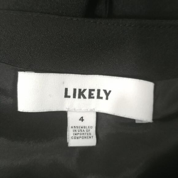 Likely One Side Cape Dress Black Size 4 - Picture 4 of 4